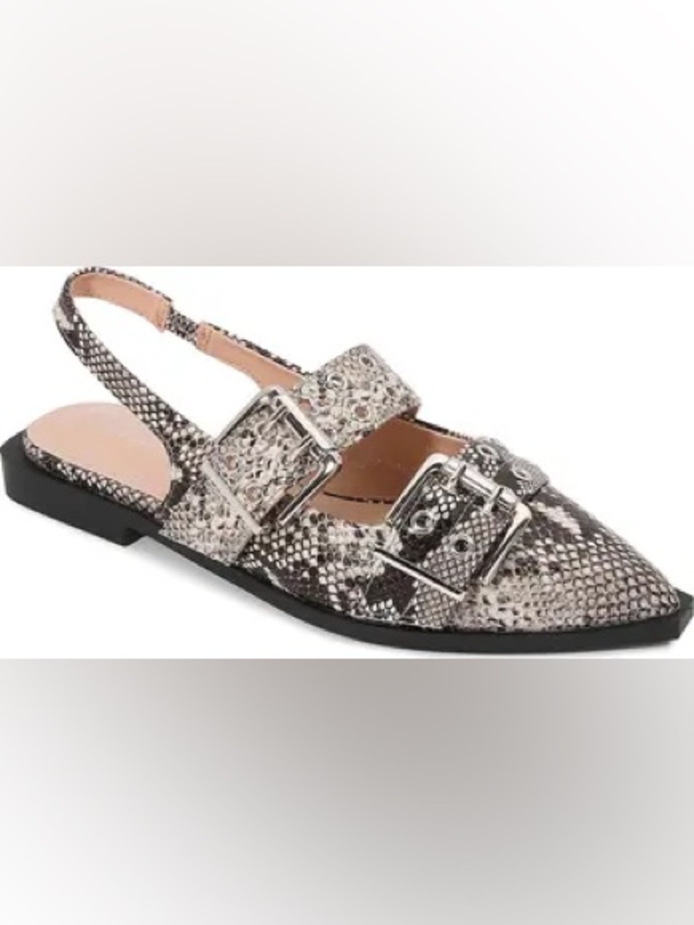 Berness Addison Snake Slingback Flats